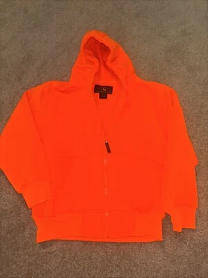 Trail Creat Juvenil Peso Pesado Cremallera Completa Con Capucha Cremallera, Naranja Brillante Talla S (7-8) Foto 1 de 3