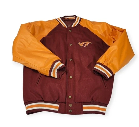 Steve And Barry’s Virginia Tech VT Hokies Leather Team Jacket Size S / M Cover