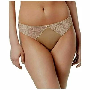 INC International Concepts Women's Lace-Trim Thong(Small, Taupe Dream) - Picture 1 of 3