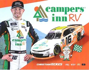 NEW! 2025 CHRISTIAN ECKES #16 NASCAR XFINITY SERIES "CAMPERS INN RV" POSTCARD! - Picture 1 of 1
