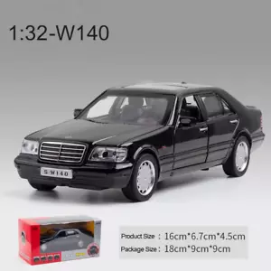 1/32 Scale Benz S-W140 Diecast Model Car with Pull Back Function and Open Doors - Picture 1 of 13