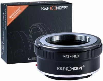 K&F Concept M42-E Lens Adapter Ring fr M42 Mount Lens to Sony NEX E Mount Camera - Image 1 of 4