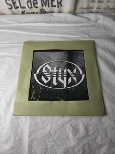 "Espejo de carnaval Styx Rock Band letras blancas original vintage años 80 6"" X 6""" - Imagen 1 de 6