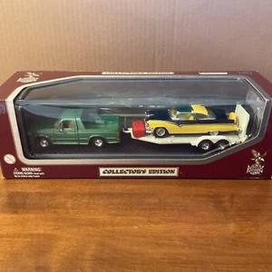 Road Legends 1:43 Diecast 1080's Ford F-150 Truck w/1955 Ford Crown Victoria Car - Picture 1 of 18