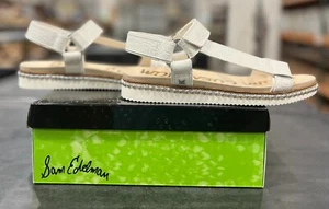 Sam Edelman Annalise White Croc Leather Flats Shoes - Size US 8.5 - Picture 1 of 5