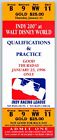 1996 Indy 200 Walt Disney World Thur Qualifications & Practice Unused Ticket #11