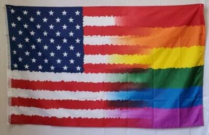 3x5FT USA Rainbow Friendship Pride Flag Banner LGBTQ Gay Lesbian Love Equal X1 - Picture 1 of 2