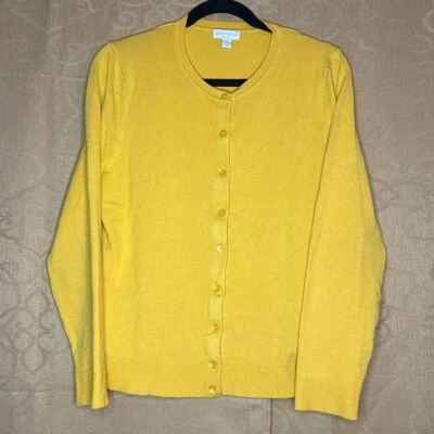 Suéter cárdigan amarillo para mujer Charter Club talla pequeña extra grande Foto 1 de 4