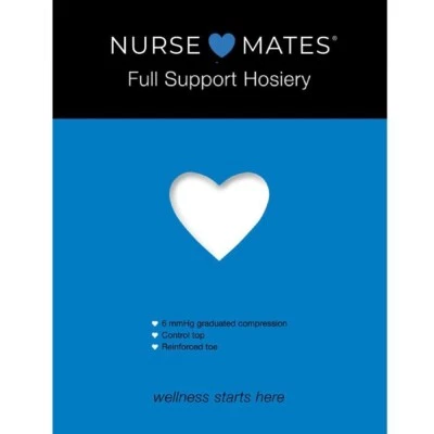 Pantimedias de compresión Nurse Mates originales de soporte completo blancas E Foto 1 de 2