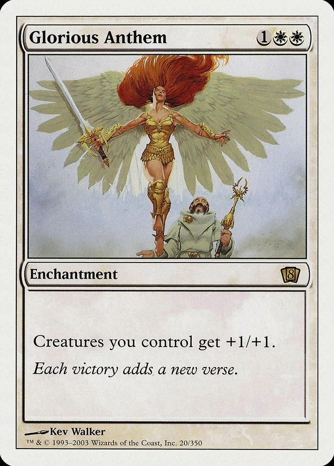 Glorious Anthem 8th Edition PLD White Rare MAGIC THE GATHERING CARD ABUGames - Image 1 of 1