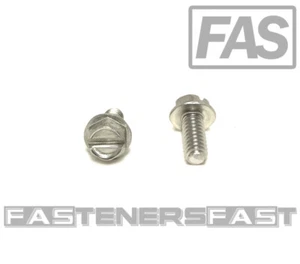 (100) 8-32x3/8 Edelstahl Schlitz Sechskant Scheibenkopf Maschinenschrauben 18-8 - Bild 1 von 5