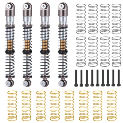 RCBATER Alum 59mm Long Travel Shocks Absorber For Axial 1/24 SCX24 Crawlers 4Pcs - Image 1 of 4