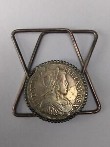 Vintage French Sterling Silver King Louis VIIII Coin Money Clip 