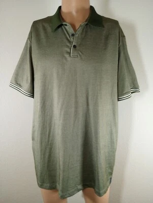 Brand New With Tags Men's XXL Perry Ellis Green  Mini Stripe 57% Cotton 43% Poly - Image 1 of 4