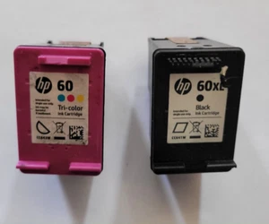 HP 60XL czarne i 60 kolorowe puste wkłady atramentowe - Zdjęcie 1 z 8