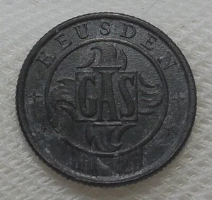 HEUSDEN GAS 2-1/2 ZINC TOKEN - Picture 1 of 2