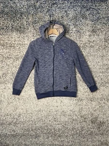 Diesel Blue Hooded Jacket Kid Size M Hoodie Details Zip Up - Picture 1 of 11