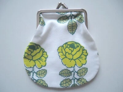 Marimekko VIHKIRUUSU маленький мешочек монета чехол бумажник желтый лайм Maija Isola 婚礼玫瑰 - Изображение 1 из 4