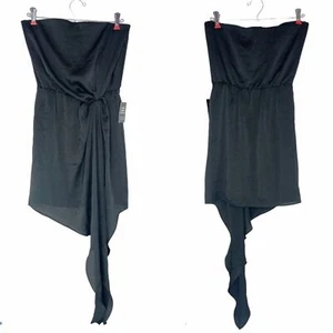 Express Strapless Black Dress - Long Fabric Front, NWT, Size XS - Picture 1 of 5