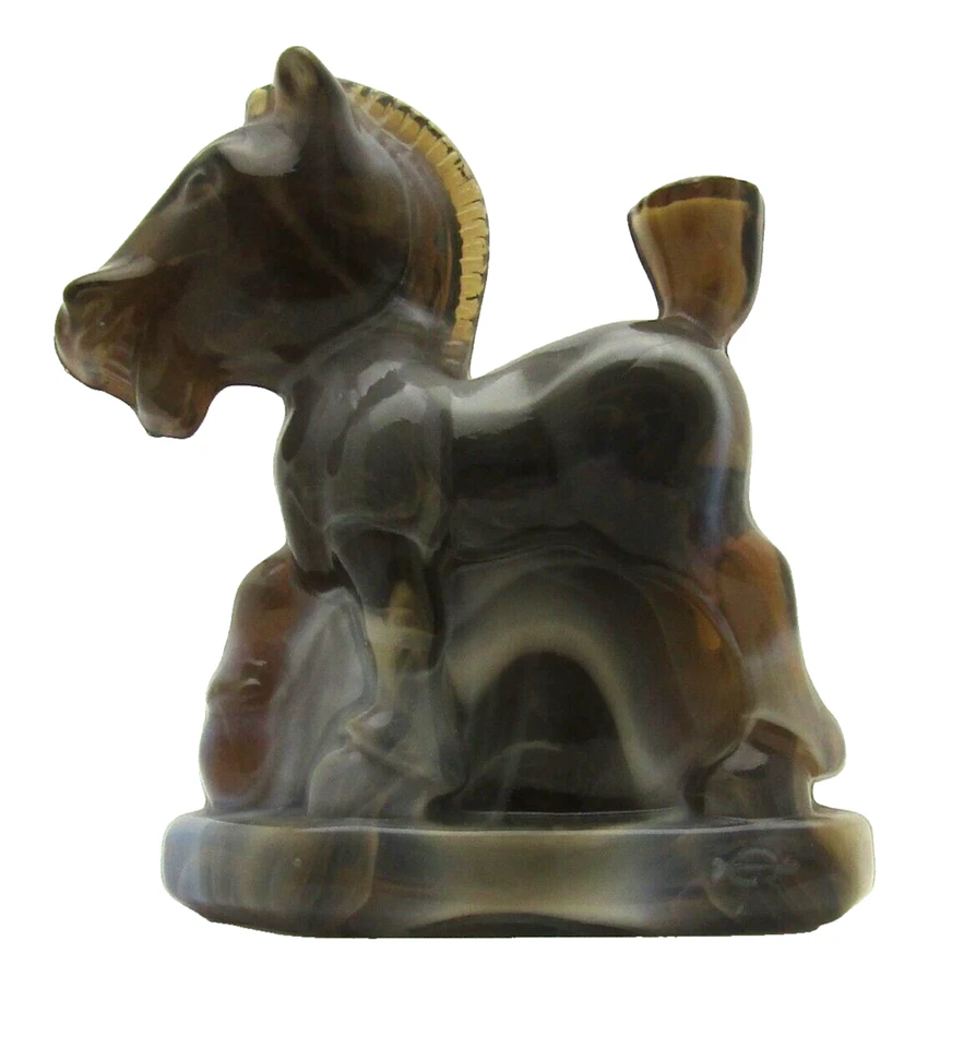 Figura Heisey Imperial Vidrio Caramelo Escoria Burro Demócrata AKA Wild Jack Foto 1 de 4