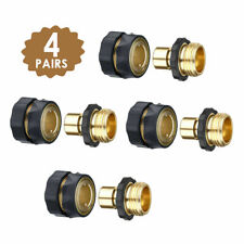 3/4' Garden Hose Quick Connect Brass Anodized Aluminum Female Male  Set (4 Pack)