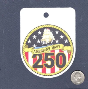 Sticker 250th Anniversary US NAVY 1775 2025 4" Ship Squadron Patch Image - Picture 1 of 1