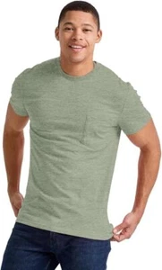 Hanes Men's T-Shirt Tee Short Sleeve Pocket Tri-Blend Originals Lightweight Crew - Picture 1 of 14