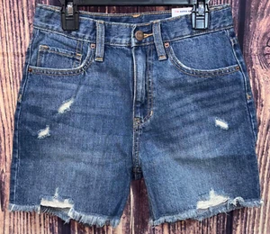 Old Navy Girls High-Rise Slouchy Strait Built-In Tough Jean Shorts Size 10 - Picture 1 of 4