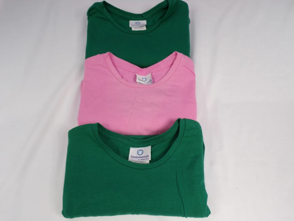 THREE NEW Under Scrub Tops Women X/S 95% Cotton 5% Lycra White Swan Fundame L24 - Image 1 of 4