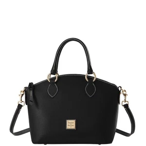 DOONEY & BOURKE Saffiano Satchel Tote Shoulder Bag Black NEW🎀NWT🎁NIP - Picture 1 of 16