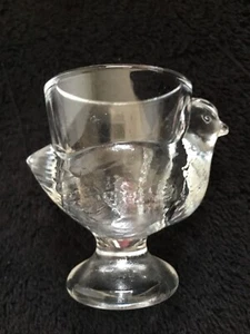 1 x Luminarc France Vintage Clear Glass Egg Cups COLLECTABLE - Picture 1 of 7