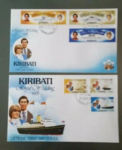 2 x FDC 1981 KIRIBATI ROYAL WEDDING CHARLES AND DIANA - Picture 1 of 3