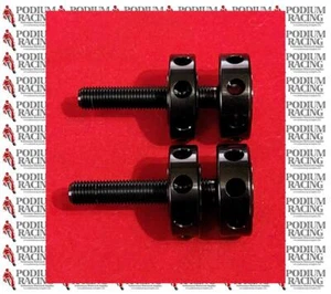 DUCATI 749 999 BLACK TITANIUM REAR AXLE ADUSTER SCREWS & LOCK RINGS 4 PCS - Picture 1 of 1