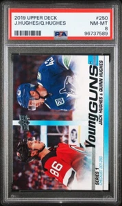Jack Quinn Hughes Young Guns Checklist PSA 8 - Picture 1 of 2