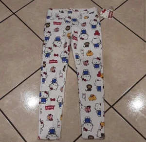 NWT LEVI'S Little Girls Hello Kitty White Pull-On Jeggings Size 14 Girl  - Picture 1 of 2