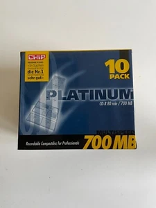 PLATINUM CD-R 80 Min./700MB - 10 Pack - New Old Stock | SEALED - Afbeelding 1 van 6