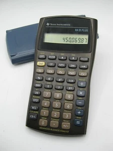 Texas Instruments BA ll 2 Plus Business Analyst Finanzrechner mit Deckel - Bild 1 von 3