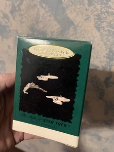 1995 Hallmark THE SHIPS OF STAR TREK Miniature Ornament Set :: Set of 3 - Picture 1 of 10