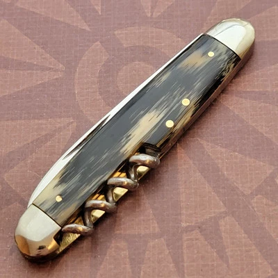 MANN E BRUCKMANN Knife Made in Solingen Germany Smooth HORN Handles - Image 1 of 4