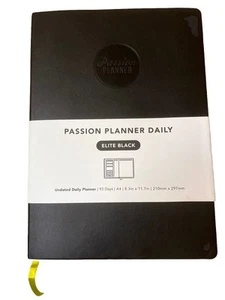 Passion Planner Undated Daily Planner Elite Black Organizer/Planner/Calendar - Picture 1 of 7