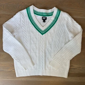 NWOT Land’s End Drifter V Neck Cable Knit Cotton Sweater Women’s Size Large - Picture 1 of 7