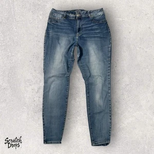 Maurices Womens High Rise Blue Denim Jeans Size XL Stretch Slim Fit Casual Pants - Picture 1 of 4