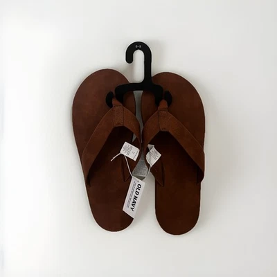 Sandalias chanclas OLD NAVY para hombre talla 8-9 CUERO FRÍO COÑAC Foto 1 de 4