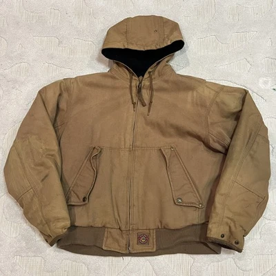 Vintage Carhartt Style Duck Active Jacket Brown Large Quilted Workwear Boxy - Image 1 of 4