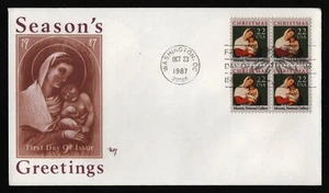 #2367 22c Madonna and Child-Block of 4, Marq FDC **ANY 5=FREE SHIPPING** - Picture 1 of 1