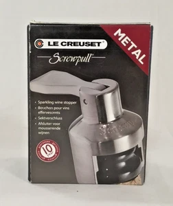 Le Creuset Satin Finish Metal Wine Stopper Model SW-101 AS Screwpull - NIB - Picture 1 of 14