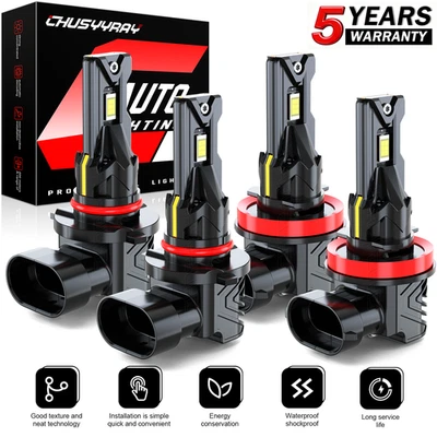 For Toyota Land Cruiser 2010-2018 - 4x LED Headlight Bulb Hi-Lo Beam 6000K White - Image 1 of 4