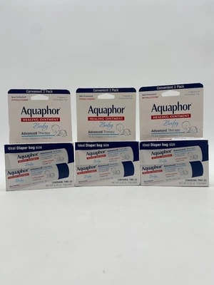 Aquaphor Ungüento Curativo Bebé Paquete de 2 .35 OZ - Lote de 3 Foto 1 de 4