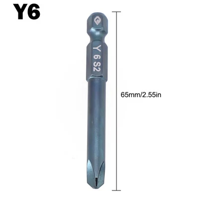 1* 65mm 1/4 Hex Shank Magnetic Y Shaped Screwdriver Bits Y3 Y4 Y5 Y6 Nutdriver - Image 1 of 4