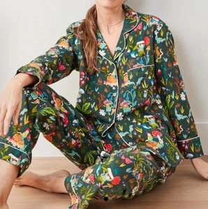 PrintFresh Plus 4X Midweight￼ Flannel, Long Sleeve Pajamas, Set Gnome Garden NWT - Picture 1 of 9